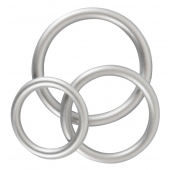 Набор из 3 эрекционных колец под металл Metallic Silicone Cock Ring Set - Orion - в Кирове купить с доставкой