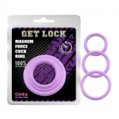 Набор из 3 сиреневых эрекционных колец Magnum Force Cock Ring - Chisa - в Кирове купить с доставкой