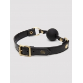 Черный кляп-шар Bound to You Faux Leather Ball Gag - Fifty Shades of Grey - купить с доставкой в Кирове