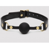 Черный кляп-шар Bound to You Faux Leather Ball Gag - Fifty Shades of Grey - купить с доставкой в Кирове