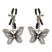 Зажимы на соски с бабочками Butterfly Nipple Clamps - Pipedream - купить с доставкой в Кирове