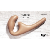 Бежевый безремневой страпон Seduction - 20,5 см. - Lola Games - купить с доставкой в Кирове