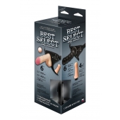 Черный пояс для женщин BEST SELECT с 3 насадками - LOVETOY (А-Полимер) - купить с доставкой в Кирове