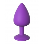 Фиолетовая анальная пробка со стразом Her Little Gem Large Plug - 9,5 см. - Pipedream - купить с доставкой в Кирове