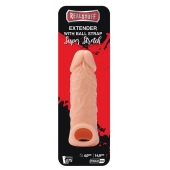 Телесная насадка EXTENDER WITH BALL STRAP 5.5 - 14 см. - Dream Toys - в Кирове купить с доставкой