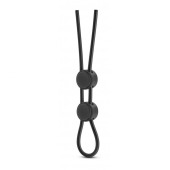 Черное двойное эрекционное лассо Silicone Double Loop Cock Ring - Blush Novelties - в Кирове купить с доставкой