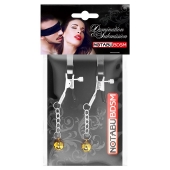 Оригинальные зажимы на соски с желтыми шариками - Notabu - купить с доставкой в Кирове