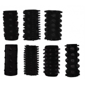Набор из 7 черных насадок PENIS SLEEVES SET - Dream Toys - в Кирове купить с доставкой