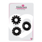 Набор из 3 черных эрекционных колец SET OF 3 COCKRINGS - Dream Toys - в Кирове купить с доставкой