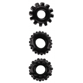 Набор из 3 черных эрекционных колец SET OF 3 COCKRINGS - Dream Toys - в Кирове купить с доставкой