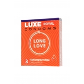 Презервативы с продлевающим эффектом LUXE Royal Long Love - 3 шт. - Luxe - купить с доставкой в Кирове