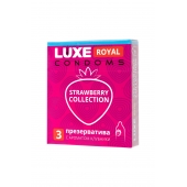 Презервативы с ароматом клубники LUXE Royal Strawberry Collection - 3 шт. - Luxe - купить с доставкой в Кирове