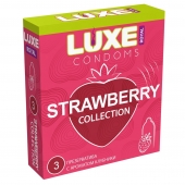 Презервативы с ароматом клубники LUXE Royal Strawberry Collection - 3 шт. - Luxe - купить с доставкой в Кирове