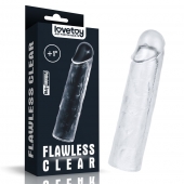 Прозрачная насадка-удлинитель Flawless Clear Penis Sleeve Add 1 - 15,5 см. - Lovetoy - в Кирове купить с доставкой