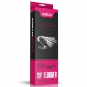 Серебристая плетка Struggle My Flogger с черной ручкой - 45 см. - Lovetoy - купить с доставкой в Кирове