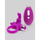 Лиловое виброкольцо с пультом ДУ Remote Control Cock Ring - Happy Rabbit - в Кирове купить с доставкой