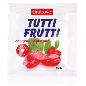 Гель-смазка Tutti-frutti со вкусом барбариса - 4 гр. - Биоритм - купить с доставкой в Кирове