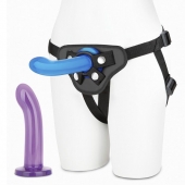 Страпон унисекс Beginners Strap-On с 2 насадками - 15 и 13 см. - Lux Fetish - купить с доставкой в Кирове