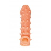 Телесная закрытая насадка с пупырышками Cock Sleeve Size M - 15,6 см. - KOKOS - в Кирове купить с доставкой