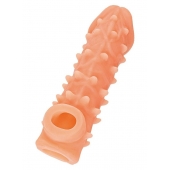 Телесная закрытая насадка с пупырышками Cock Sleeve Size L - 17,6 см. - KOKOS - в Кирове купить с доставкой