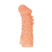 Телесная закрытая насадка с шершавой головкой Cock Sleeve Size M - 15,6 см. - KOKOS - в Кирове купить с доставкой