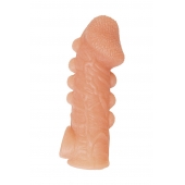 Телесная закрытая насадка с шишечками Cock Sleeve Size M - 15,6 см. - KOKOS - в Кирове купить с доставкой