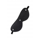 Черная кожаная маска Anonymo с мягким подкладом - ToyFa - купить с доставкой в Кирове