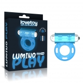 Голубое, светящееся в темноте эрекционное виброкольцо Lumino Play Vibrating Penis Ring - Lovetoy - в Кирове купить с доставкой