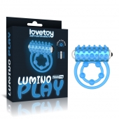 Голубое, светящееся в темноте виброкольцо Lumino Play Vibrating Penis Ring - Lovetoy - в Кирове купить с доставкой
