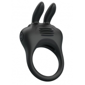 Черное эрекционное кольцо с вибрацией Davion - Baile - в Кирове купить с доставкой