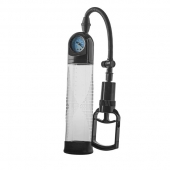 Прозрачная вакуумная помпа с манометром Deluxe Penis Pump - Dream Toys - в Кирове купить с доставкой