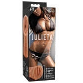 Мастурбатор-вагина цвета карамели Julieta с вибрацией - Blush Novelties - в Кирове купить с доставкой