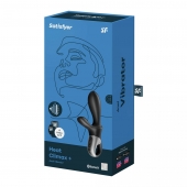 Черный анальный вибратор Heat Climax+ с функцией нагрева - 20,6 см. - Satisfyer - в Кирове купить с доставкой