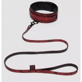 Стильный ошейник с поводком Reversible Faux Leather Collar and Lead - Fifty Shades of Grey - купить с доставкой в Кирове