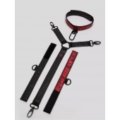 Ошейник с наручниками Reversible Faux Leather Collar and Wrist - Fifty Shades of Grey - купить с доставкой в Кирове