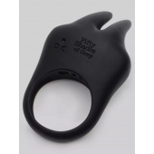 Черное эрекционное виброкольцо Sensation Rechargeable Vibrating Rabbit Love Ring - Fifty Shades of Grey - в Кирове купить с доставкой