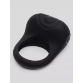 Черное эрекционное виброкольцо Sensation Rechargeable Vibrating Love Ring - Fifty Shades of Grey - в Кирове купить с доставкой