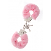 Металлические наручники с розовой меховой опушкой METAL HANDCUFF WITH PLUSH PINK - Dream Toys - купить с доставкой в Кирове