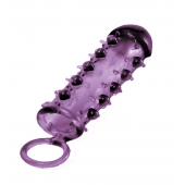 Закрытая фиолетовая насадка с пупырышками SAMURAI PENIS SLEEVE PURPLE - 14,5 см. - NMC - в Кирове купить с доставкой
