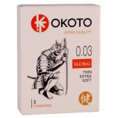 Тонкие презервативы OKOTO Thin Extra Soft - 3 шт. - Sitabella - купить с доставкой в Кирове