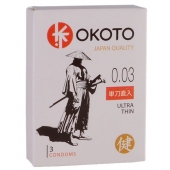 Ультратонкие презервативы OKOTO Ultra Thin - 3 шт. - Sitabella - купить с доставкой в Кирове