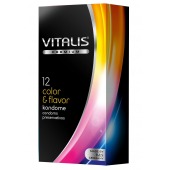 Цветные ароматизированные презервативы VITALIS PREMIUM color   flavor - 12 шт. - Vitalis - купить с доставкой в Кирове