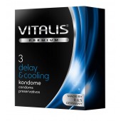 Презервативы VITALIS PREMIUM delay   cooling с охлаждающим эффектом - 3 шт. - Vitalis - купить с доставкой в Кирове