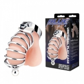 Серебристая клетка для члена Urethral Play Cage - BlueLine - купить с доставкой в Кирове