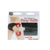 Металлические наручники с чёрной меховой опушкой - Dream Toys - купить с доставкой в Кирове
