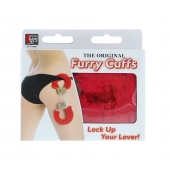 Металлические наручники с красной меховой опушкой METAL HANDCUFF WITH PLUSH RED - Dream Toys - купить с доставкой в Кирове