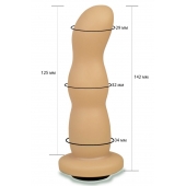 Телесная рельефная насадка Harness - 14,2 см. - LOVETOY (А-Полимер) - купить с доставкой в Кирове