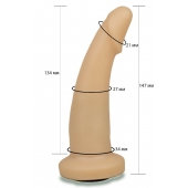 Телесная гладкая насадка Harness - 14,7 см. - LOVETOY (А-Полимер) - купить с доставкой в Кирове