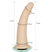 Телесная гладкая насадка-фаллоимитатор Harness - 17 см. - LOVETOY (А-Полимер) - купить с доставкой в Кирове