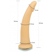 Телесная гладкая насадка-фаллоимитатор Harness - 20 см. - LOVETOY (А-Полимер) - купить с доставкой в Кирове